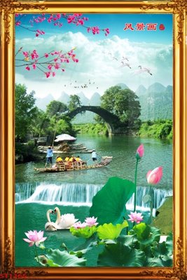 Tải file gốc Tranh sơn thủy thác nước phong thủy ST1365 (in tráng gương) 5DFile gốc Tranh sơn thủy thác nước phong thủy ST1365 (in ấn) phiên bản premium