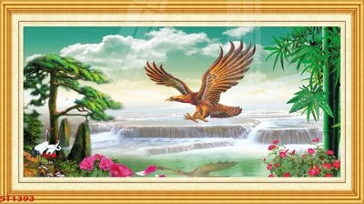 Tải file Tranh sơn thủy thác nước phong thủy ST1393 (gốc) in ấn ngay lập tức