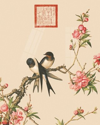 File PSD Tranh sơn thủy thác nước phong thủy ST1519 (bản gốc) đã tách nền