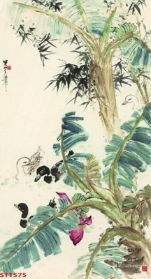 File ảnh Tranh sơn thủy thác nước phong thủy ST1575 (gốc) in PP, decal