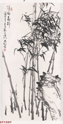 Chi tiết file gốc Tranh sơn thủy thác nước phong thủy ST1597 (cho in tráng gương)