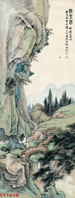 Tải file gốc Tranh sơn thủy thác nước phong thủy ST1618 (in khổ lớn) không vỡ