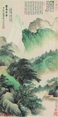 Tệp tin gốc Tranh sơn thủy thác nước phong thủy ST1797 (chất lượng cao) Tranh sơn thủy thác nước phong thủy ST1797