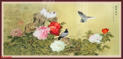 Tải file Tranh sơn thủy thác nước phong thủy ST1840 (PSD) cho in ấn quảng cáo