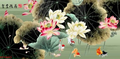 File tranh gốc Tranh sơn thủy thác nước phong thủy ST1841 (bản quyền) Filetranh.com