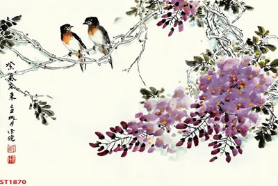 Download file Tranh sơn thủy thác nước phong thủy ST1870 (chất lượng in ấn)