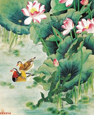 File ảnh gốc Tranh sơn thủy thác nước phong thủy ST1914 không vỡ nét