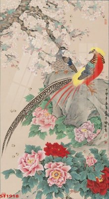 Tải file Tranh sơn thủy thác nước phong thủy ST1918 (gốc) chủ đề tâm linh