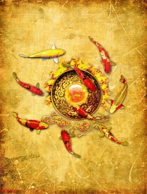 File in trần Tranh sơn thủy thác nước phong thủy ST1921 (bản gốc) đại dương