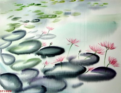 File in trần Tranh sơn thủy thác nước phong thủy ST1929 (file gốc) hoa văn 3D