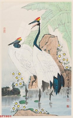 Tải file Tranh sơn thủy thác nước phong thủy ST1931 (ảnh gốc) in tráng gương