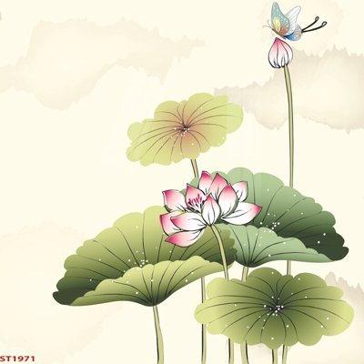 File gốc Tranh sơn thủy thác nước phong thủy ST1971 (phong cách) tối giản