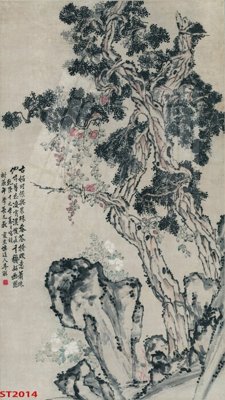 Tải file gốc Tranh sơn thủy thác nước phong thủy ST2014 (in khổ lớn) không mờ