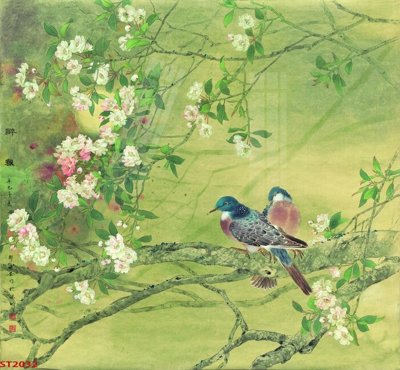 Tải file Tranh sơn thủy thác nước phong thủy ST2032 (ảnh gốc) in gạch men