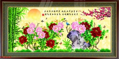 File gốc Tranh sơn thủy thác nước phong thủy ST2047 (in mica) trang trí