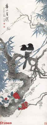 Tải file Tranh sơn thủy thác nước phong thủy ST2069 (gốc) chủ đề tôn giáo