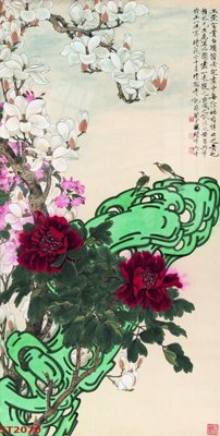 Download file Tranh sơn thủy thác nước phong thủy ST2070 (gốc) in mica đèn LED