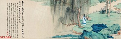 File ảnh Tranh sơn thủy thác nước phong thủy ST2097 (gốc) in backdrop sự kiện