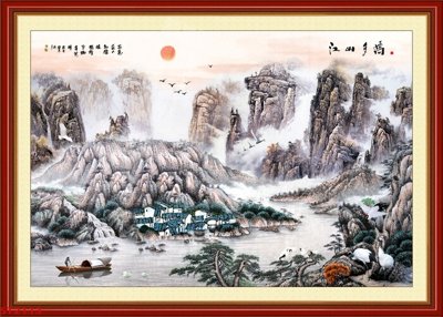 Download file Tranh sơn thủy thác nước phong thủy ST2113 (chất lượng in ấn)