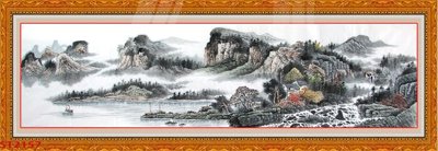 Tải file Tranh sơn thủy thác nước phong thủy ST2157 (gốc) chủ đề tâm linh