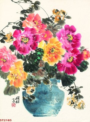 File tranh Tranh sơn thủy thác nước phong thủy ST2185 (ảnh gốc) chi tiết rõ ràng