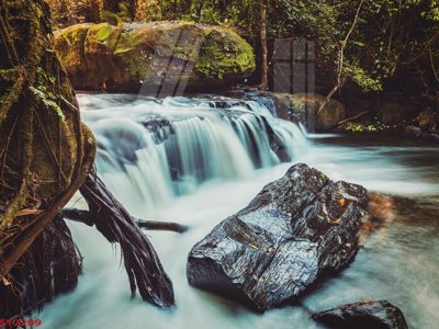 File tranh Tranh sơn thủy thác nước phong thủy ST2209 (gốc) in vải canvas