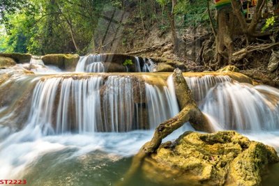 Tải file Tranh sơn thủy thác nước phong thủy ST2223 (ảnh gốc) in tráng gương