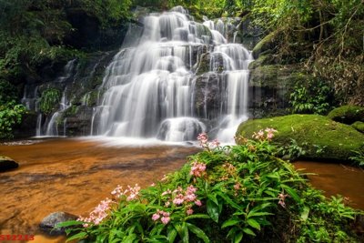 Tải file Tranh sơn thủy thác nước phong thủy ST2233 (gốc) làm file thiết kế