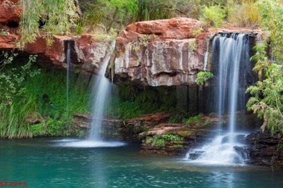 File tranh gốc PSD Tranh sơn thủy thác nước phong thủy ST2275 còn nguyên layer