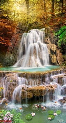 Tải file gốc Tranh sơn thủy thác nước phong thủy ST2626 (bản PSD) chỉnh sửa được