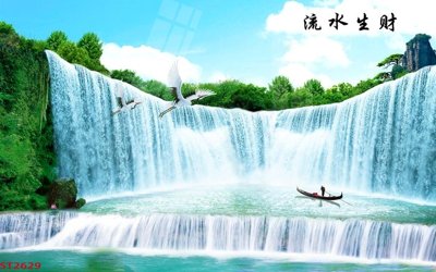 Tệp tin gốc Tranh sơn thủy thác nước phong thủy ST2629 (chất lượng) Tranh sơn thủy thác nước phong thủy ST2629