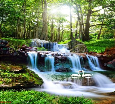 Tải file Tranh sơn thủy thác nước phong thủy ST2711 (gốc) in ấn ngay lập tức