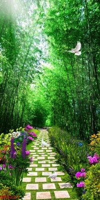 Tải file gốc Tranh sơn thủy thác nước phong thủy ST3221 (bản PSD) đầy đủ layer