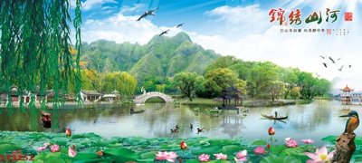 File gốc Tranh sơn thủy thác nước phong thủy ST3252 (in tráng gương) ốp tường