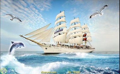 File gốc File thuận buồm xuôi gió TB100 (in lụa) tranh phong thủy