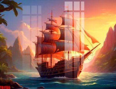 File tranh in trần 3D File thuận buồm xuôi gió TB1155 (ảnh gốc)