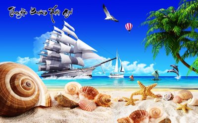 File tranh PSD File thuận buồm xuôi gió TB6161 chất lượng cao