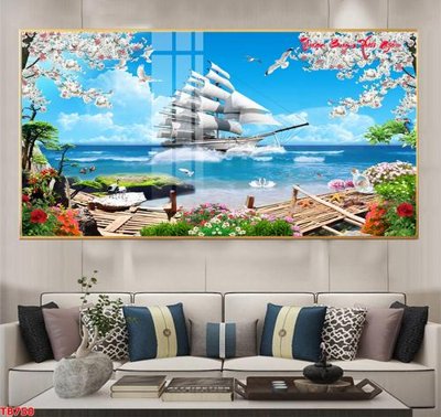 File tranh File thuận buồm xuôi gió TB750 (bản gốc) treo quán cafe