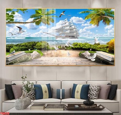 File gốc File thuận buồm xuôi gió TB839 (in lụa) họa tiết 3D