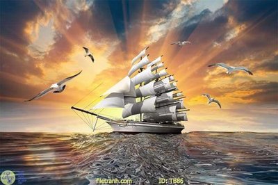 File tranh File thuận buồm xuôi gió TB86 (file gốc) chuẩn màu in