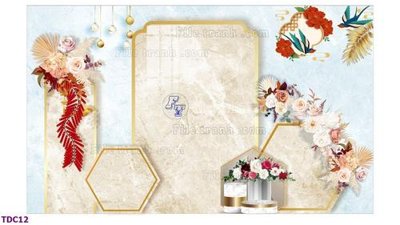 File tranh quảng cáo File banner phông tiệc đám cưới TDC12 (download file gốc)