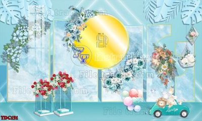 File ảnh File banner phông đám cưới TDC131 (gốc) in backdrop sự kiện