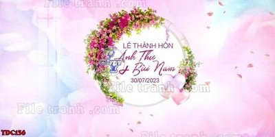 File tranh File banner phông đám cưới TDC136 (file gốc) chuẩn màu in