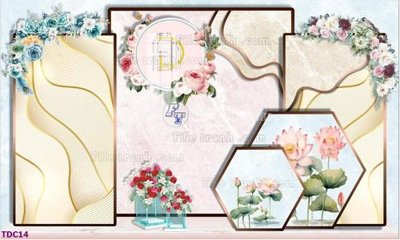 Tải xuống file tranh gốc File banner phông tiệc đám cưới TDC14 (PSD/TIFF)