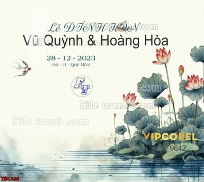File gốc in ấn File banner phông đám cưới TDC148 chuẩn màu CMYK