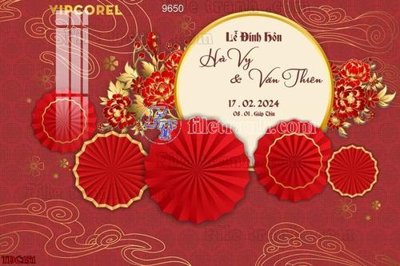 File tranh trang trí File banner phông đám cưới TDC151 (tải file gốc)