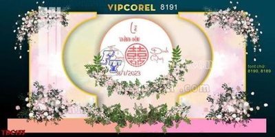 File gốc in ấn File banner phông đám cưới TDC155 chuẩn màu CMYK