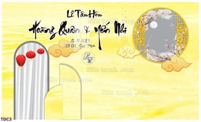 Tải file File banner phông tiệc đám cưới TDC3 (PSD) cho in tranh kính