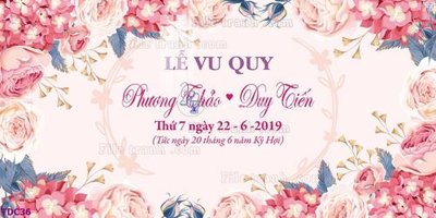 File gốc File banner phông tiệc đám cưới TDC36 (in 3D) nghệ thuật