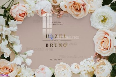 File tranh File banner phông tiệc đám cưới TDC38 (gốc) chủ đề động vật